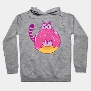 Cute cat with donut Hoodie